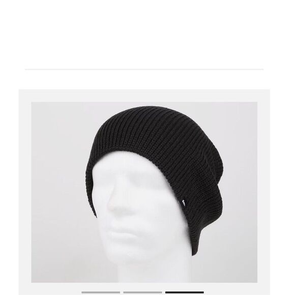 Quiksilver Unisex Black Slouchy Beanie Winter Casual Hat - Picture 1 of 8